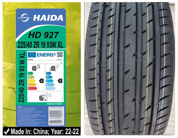 225/40R19 Haida Car Tyre